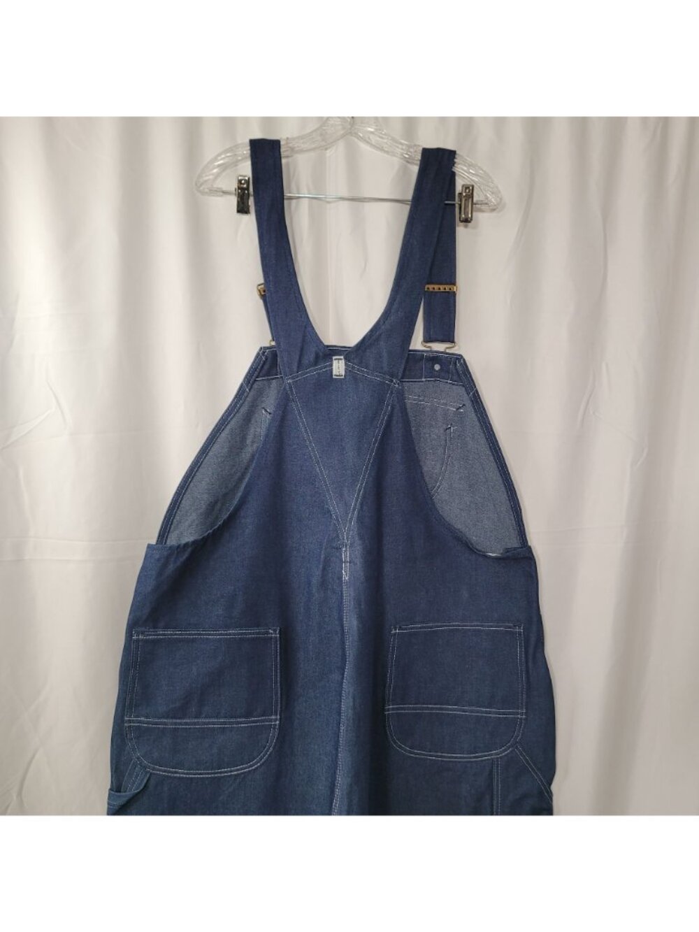 Key Imperial Men's Blue Denim Bib Overalls US Size 48x32 NWOT - Picture 4 of 12